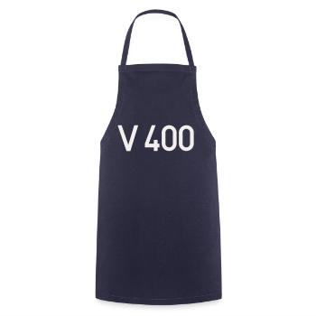 V400 Baureihe Ludmilla 140 Schriftzug Lok - Kochschürze - Navy - Vorne - AI Model Male 185 dark (185cm)