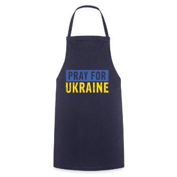 Pray for Ukraine | Vectorgraphic - Kochschürze - Navy - Vorne - AI Model Male 185 dark (185cm)