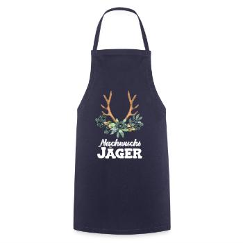 Nachwuchs Jäger Nachwuchsjäger Jagd Papa Jägerin - Kochschürze - Navy - Vorne - AI Model Male 185 dark (185cm)