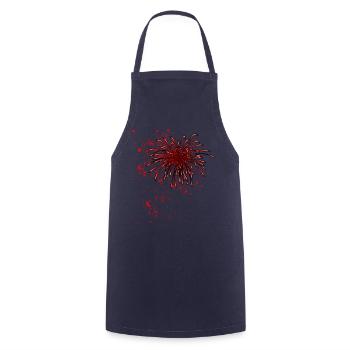 Fireworks,Rockets,Stars,New Year's Eve,Graffiti,Red - Cooking Apron - navy - Front - AI Model Male 185 dark (185cm)