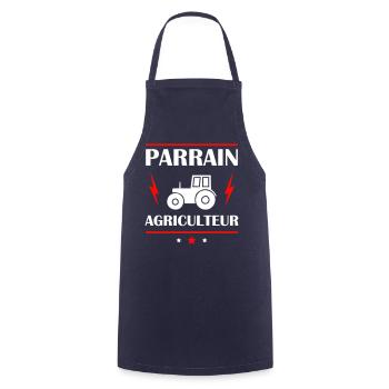 Parrain agriculteur, cadeau agriculture - Tablier de cuisine - marine - Devant - AI Model Male 185 dark (185cm)