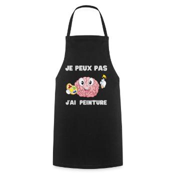 I Can't I Have Humor Painting Gift - Cooking Apron - black - Front - AI Model Male 185 dark (185cm)