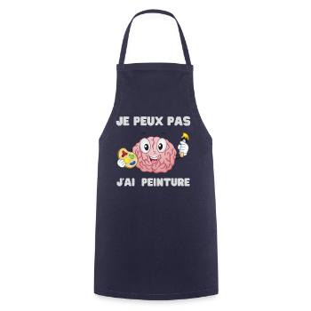 I Can't I Have Humor Painting Gift - Cooking Apron - navy - Front - AI Model Male 185 dark (185cm)