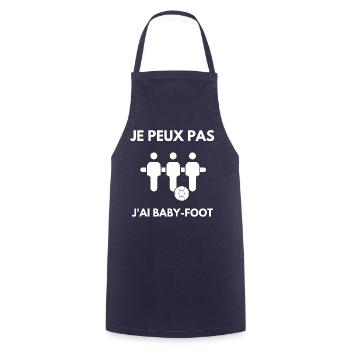 I can't I have foosball table - Cooking Apron - navy - Front - AI Model Male 185 dark (185cm)