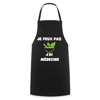 Je Peux Pas J ai Médecine - Tablier de cuisine - noir - Devant - AI Model Male 185 dark (185cm)