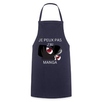 Ich kann keinen Manga haben - Kochschürze - Navy - Vorne - AI Model Male 185 dark (185cm)