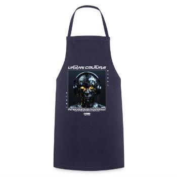 Urban couture skull headset - Cooking Apron - navy - Front - AI Model Male 185 dark (185cm)
