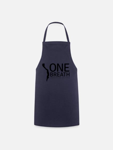 One Breath (custom color) Freediving Culture - Cooking Apron - navy