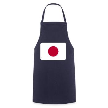 JAPAN FLAG round corner 400 dpi - Tablier de cuisine - marine - Devant - AI Model Male 185 dark (185cm)