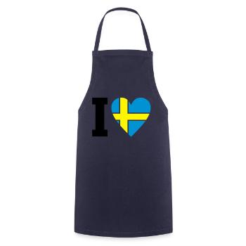 schweden_ilove_50 - Kochschürze - Navy - Vorne - AI Model Male 185 dark (185cm)