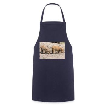 Frischling Wildschwein (Sus scrofa) - Kochschürze - Navy - Vorne - AI Model Male 185 dark (185cm)
