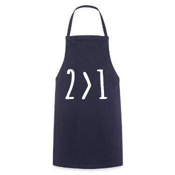 2> Mehr als 1 Math Prof Algebra Science Humor - Kochschürze - Navy - Vorne - AI Model Male 185 dark (185cm)