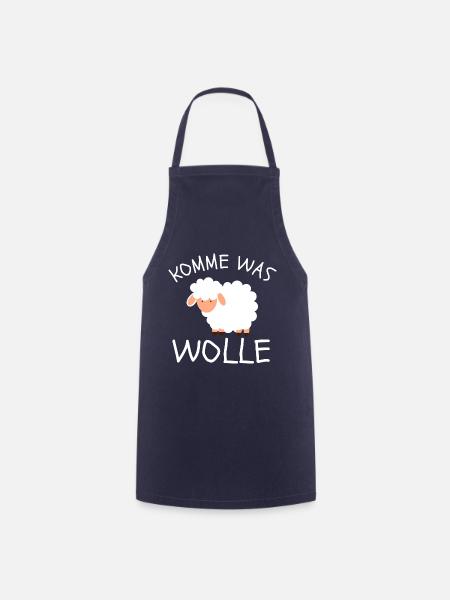 KOMME WAS WOLLE - WITZIGES SCHAF DESIGN ZUM LACHEN - Kochschürze - Navy