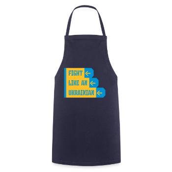 fight like ukrainians quote - Cooking Apron - navy - Front - AI Model Male 185 dark (185cm)