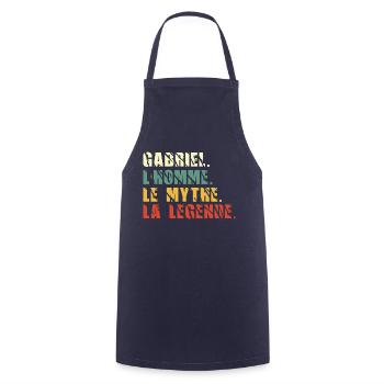 Gabriel l homme le mythe la légende - Tablier de cuisine - marine - Devant - AI Model Male 185 dark (185cm)