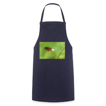 The butterfly on the flower - Cooking Apron - navy - Front - AI Model Male 185 dark (185cm)