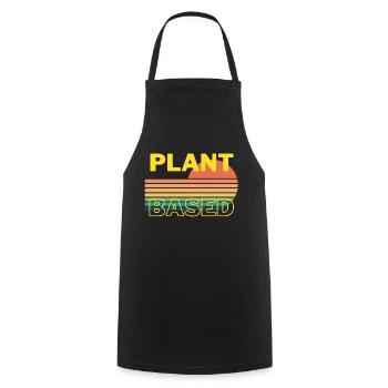 Plant Based - Kochschürze - Schwarz - Vorne - AI Model Male 185 dark (185cm)