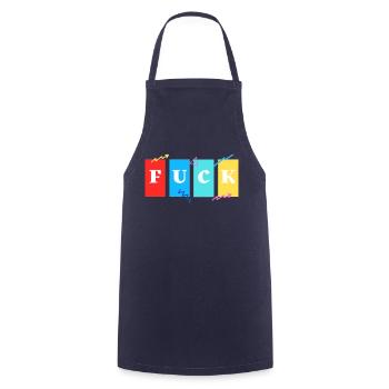 FUCK art style vintage - Tablier de cuisine - marine - Devant - AI Model Male 185 dark (185cm)