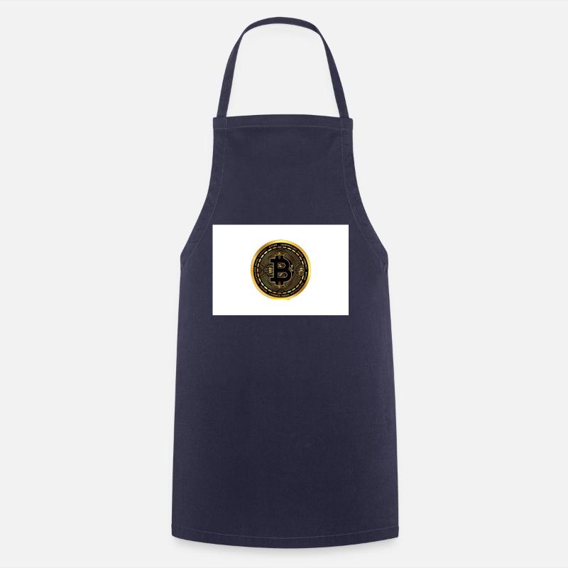 BitCoin Emblem - Kochschürze - Navy