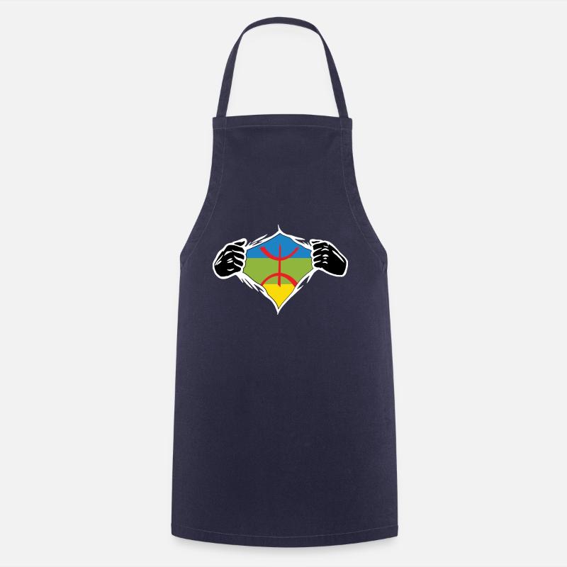 Drapeau amazigh en force - Tablier de cuisine - marine