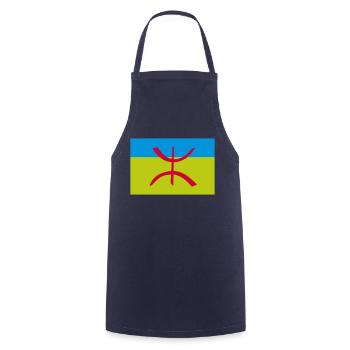 Berber-Amazigh-Flagge Algerien - Kochschürze - Navy - Vorne - AI Model Male 185 dark (185cm)
