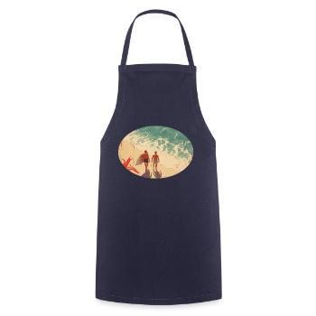 Surfer am Strand - Kochschürze - Navy - Vorne - AI Model Male 185 dark (185cm)