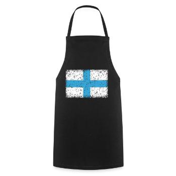 Drapeau de Marseille - Tablier de cuisine - noir - Devant - AI Model Male 185 dark (185cm)