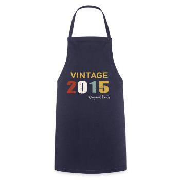 Original parts 2015 - 9 Year Anniversary Gift - Cooking Apron - navy - Front - AI Model Male 185 dark (185cm)