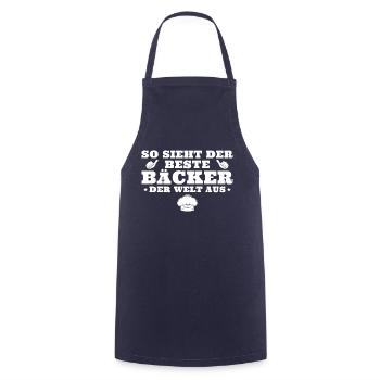 Bäckermeister Bester Bäcker der Welt - Kochschürze - Navy - Vorne - AI Model Male 185 dark (185cm)