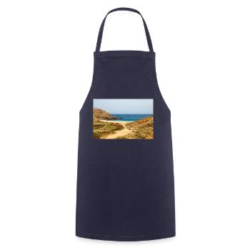 Fokos Beach Mykonos Island South Aegean Region - Cooking Apron - navy - Front - AI Model Male 185 dark (185cm)