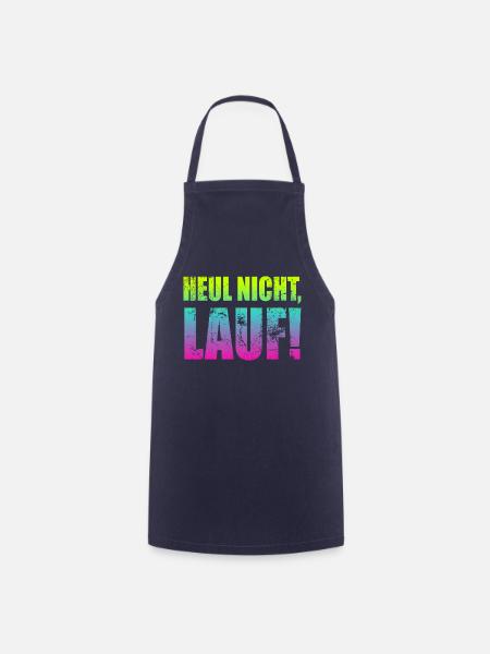 Don't cry, run! - Running, jogging, sports, runners - Cooking Apron - navy