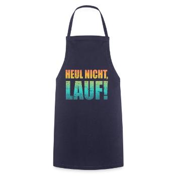 Heul nicht, Lauf! - Laufen, Joggen, Sport, Läufer - Kochschürze - Navy - Vorne - AI Model Male 185 dark (185cm)