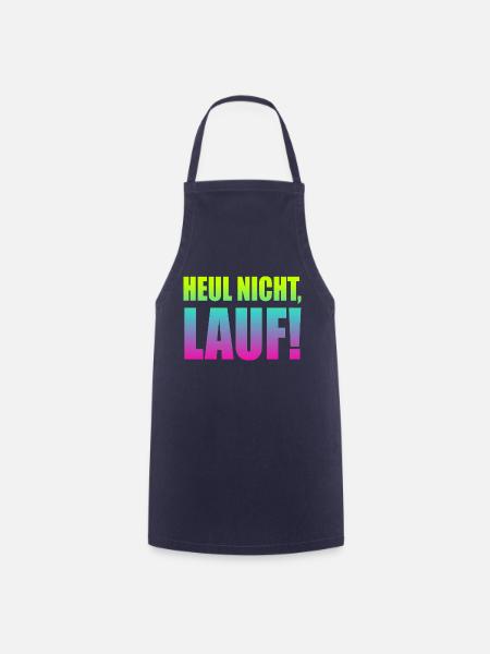 Don't cry, run! - Running, jogging, sports, runners - Cooking Apron - navy