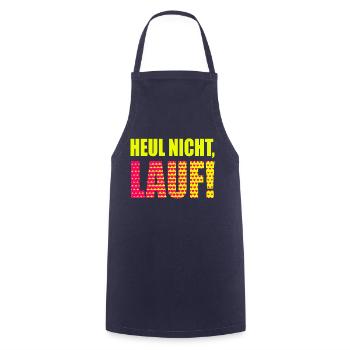 Heul nicht, Lauf! - Laufen, Joggen, Sport, Läufer - Kochschürze - Navy - Vorne - AI Model Male 185 dark (185cm)