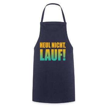 Heul nicht, Lauf! - Laufen, Joggen, Sport, Läufer - Kochschürze - Navy - Vorne - AI Model Male 185 dark (185cm)