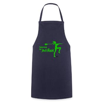 Je peux pas j'ai aviron (filles) - Tablier de cuisine - marine - Devant - AI Model Male 185 dark (185cm)