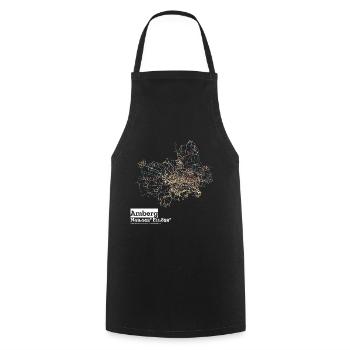 Amberg Basic Pastels - Cooking Apron - black - Front - AI Model Male 185 dark (185cm)