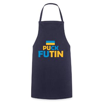 puck futin logo design - Cooking Apron - navy - Front - AI Model Male 185 dark (185cm)