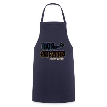 Dinosaur Fan Funny Sayings Bubaprints Statement - Cooking Apron - navy - Front - AI Model Male 185 dark (185cm)