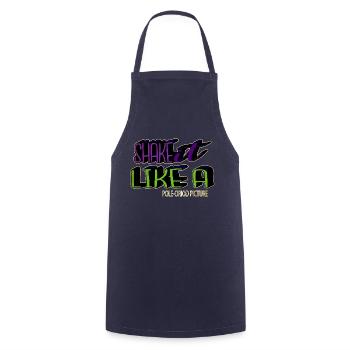 Dinosaur Moon Beards Couples Baby Happy Geek Cute - Cooking Apron - navy - Front - AI Model Male 185 dark (185cm)