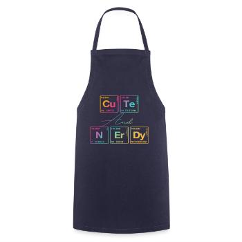 Funny saying for scientists & geeks - Cooking Apron - navy - Front - AI Model Male 185 dark (185cm)