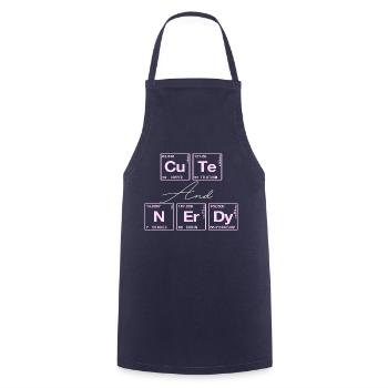 Funny saying for scientists & geeks - Cooking Apron - navy - Front - AI Model Male 185 dark (185cm)