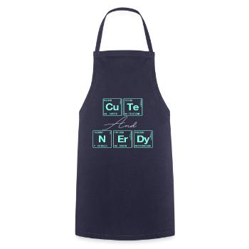 Funny saying for scientists & geeks - Cooking Apron - navy - Front - AI Model Male 185 dark (185cm)