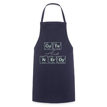 Funny saying for scientists & geeks - Cooking Apron - navy - Front - AI Model Male 185 dark (185cm)