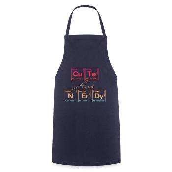Funny saying for scientists & geeks - Cooking Apron - navy - Front - AI Model Male 185 dark (185cm)
