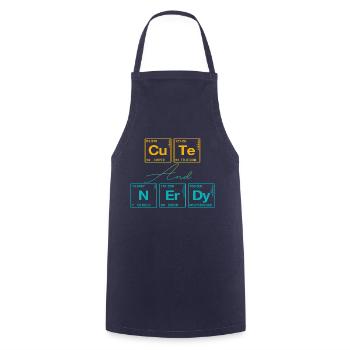 Funny saying for scientists & geeks - Cooking Apron - navy - Front - AI Model Male 185 dark (185cm)