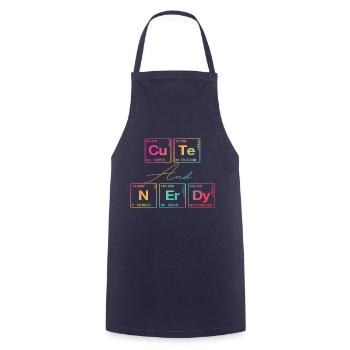 Funny saying for scientists & geeks - Cooking Apron - navy - Front - AI Model Male 185 dark (185cm)