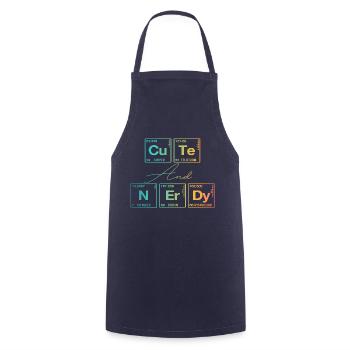Funny saying for scientists & geeks - Cooking Apron - navy - Front - AI Model Male 185 dark (185cm)