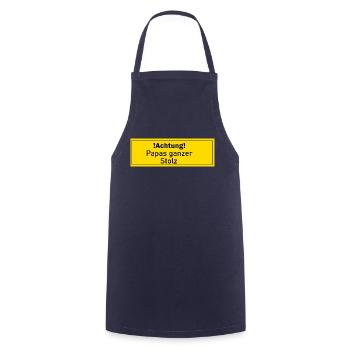 Papas ganzer Stolz Geschenk Geschenkidee Liebling - Kochschürze - Navy - Vorne - AI Model Male 185 dark (185cm)