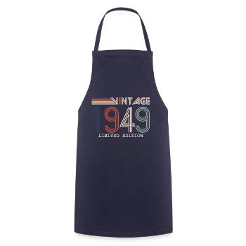 Vintage 1949 Anniversary Gift - Vintage 1949 - Cooking Apron - navy - Front - AI Model Male 185 dark (185cm)